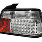 BMW 3-series E36 Sedan Chrome Clear LED Taillights Set (1991-1998)