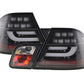 BMW 3-series E46 Coupe Black LED LightBar Taillights Set (2003-2007)