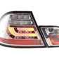 BMW 3-series E46 Coupe Chrome Clear LED LightBar Taillights Set (1999-2003)
