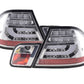 BMW 3-series E46 Coupe Chrome Clear LED LightBar Taillights Set (1999-2003)