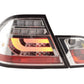 BMW 3-Series E46 Coupe Chrome Clear LED LightBar Taillights Set- Facelift (2003-2007)