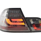 BMW 3-series E46 Coupe Chrome Smoked LED LightBar Taillights Set (1999-2002)
