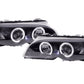 BMW 3-series E46 Coupe/Convertible Black Xenon Angel Eyes Headlights (2003-2005)
