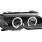 BMW 3-series E46 Coupe/Convertible Black Xenon Angel Eyes Headlights (2003-2005)