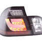 BMW 3-series E46 Sedan Black Clear LED LightBar Taillights Set (1998-2001)