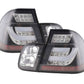 BMW 3-series E46 Sedan Black Clear LED LightBar Taillights Set (1998-2001)
