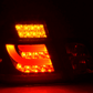 BMW 3-series E46 Sedan Black Clear LED LightBar Taillights Set (1998-2001)