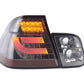 BMW 3-series E46 Sedan Chrome Smoked LED LightBar Taillights Set (1998-2001)