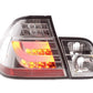BMW 3-series E46 Sedan Chrome/Clear LED LightBar Taillights Set- Facelift (2002-2005)