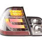 BMW 3-series E46 Sedan Chrome/Clear LED LightBar Taillights Set- Facelift (2002-2005)