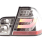 BMW 3-series E46 Sedan Chrome/Clear LED LightBar Taillights Set- Facelift (2002-2005)