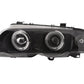 BMW 3-series E46 Sedan/Touring Black Angel Eyes Headlight Set (1998-2001)