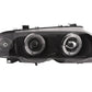 BMW 3-series E46 Sedan/Touring Black Angel Eyes Headlight Set (1998-2001)