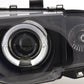 BMW 3-series E46 Sedan/Touring Black Angel Eyes Headlight Set (1998-2001)