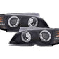 BMW 3-series E46 Sedan/Touring Black Angel Eyes Headlight Set (2002-2005)