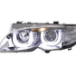 BMW 3-series E46 Sedan/Touring Chrome U Eye Headlights (2002-2005)