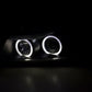 BMW 3-series E90 E91 Black Angel Eyes LED Headlight Set (2005-2012)