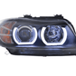 BMW 3 Series E90 /E91 Black LED U BAR Headlights (2005 - 2012)