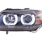 BMW 3-series E90 E91 Black U LED Headlights (2005-2012)