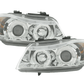 BMW 3-series E90 E91 Chrome Angel Eyes LED Headlight Set (2005-2012)