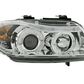 BMW 3-series E90 E91 Chrome Angel Eyes LED Headlight Set (2005-2012)