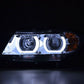 BMW 3 Series E90 /E91 Chrome LED U BAR Headlights (2005 - 2012)