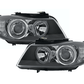 BMW 3-Series (E90 Sedan / E91 Touring) Black Angel Eyes Headlights (2005-2008)
