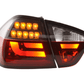 BMW 3-Series E90 Sedan Red/Black LED Taillights (2005-2008)