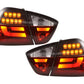 BMW 3-Series E90 Sedan Red/Black LED Taillights (2005-2008)