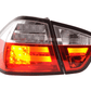 BMW 3-Series E90 Sedan Red/Clear LED Bar Taillights (2005-2008)