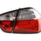 BMW 3-Series E90 Sedan Red/Clear LED Bar Taillights (2005-2008)
