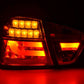 BMW 3-Series E90 Sedan Red/Clear LED Bar Taillights (2005-2008)