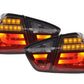 BMW 3-Series E90 Sedan Red/Smoked LED Bar Taillights (2005-2008)