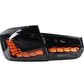 BMW 3 Series F30 F35 F80 Black Dragon Scale LED Tail Lights (2012-2019)