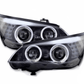 BMW 5-series E60 E61 Black Angel Eyes Headlight Set (2003-2007)