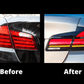 BMW 5-Series F10 F18 Clear (G30 Style) Tail Lights 2011-2017