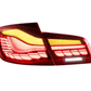 BMW 5-Series F10 F18 M5 6th Gen GTS Style -Red or Smoked- OLED Dynamic LED Tail Lights (2011-2017)