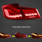 BMW 5-Series F10 F18 M5 6th Gen GTS Style -Red or Smoked- OLED Dynamic LED Tail Lights (2011-2017)