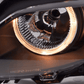 BMW E46 3-Series Sedan Black OE+ Angel Eyes Headlights - (2003-2006)