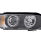 BMW E53 X5 Black OE+ Angel Eye Headlights - (2000-2003)