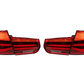 BMW F30 3 Series Sedan LCI Japan Style (Amber) LED Tail Lights - 4 Pieces (2012-2015)