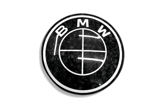 BMW Roundel Emblem Covers - Forged Carbon Fiber Style Emblem