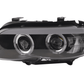 BMW X5 E53 Xenon Black Angel Eye LED Headlights (2003-2006)