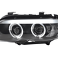 BMW X5 E53 Xenon Black Angel Eye LED Headlights (2003-2006)