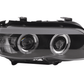 BMW X5 E53 Xenon Black Angel Eye LED Headlights (2003-2006)