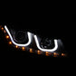 Anzo 2008-2012 Honda Accord Projector Headlights w/ U-Bar Black