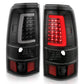 ANZO 2003-2006 Chevy Silverado 1500 LED Taillights Plank Style Black w/Clear Lens 311333