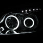 Anzo 2006-2008 Toyota Rav4 Projector Headlights w/ Halo Black