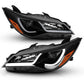 Anzo Projector Headlights W/ Plank Style Design Black w/Amber 15-16 Toyota