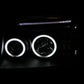 Anzo 2001-2004 Nissan Frontier Projector Headlights w/ Halo Black (CCFL)